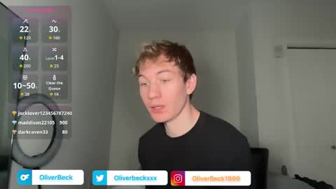 Oliver Beck online show from April 11, 7:50 pm