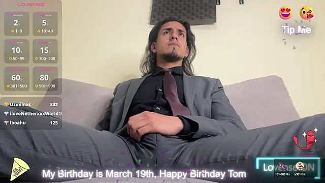 Tom blunt96 online show from March 20, 10:54 am